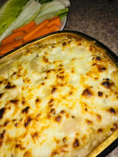 مكرون بشاميل مع دومدومى بالطريقة السريعه