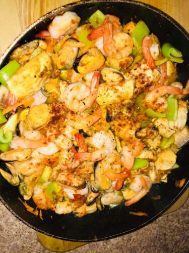 طاسة سي فود في ١٠دقائق مع دمدومي