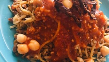 الكشري المصري مع دمدومي