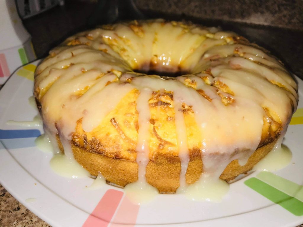 كيكة الليمون في الخلاط مع جليز الليمون اللذيذ مع دمدومي 🍋🍋😘